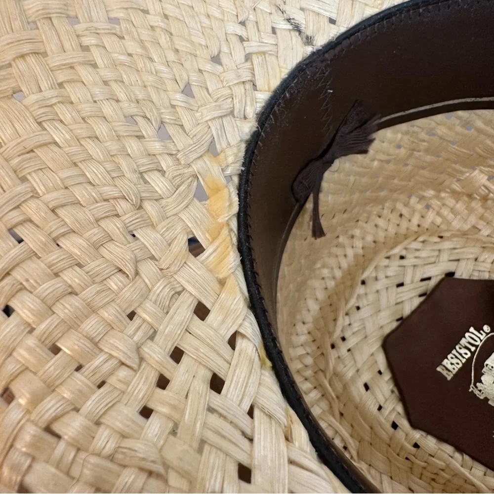 Resistol Stagecoach Western Cowboy Hat 6 3/4 Self Conforming Straw Tan USA Texas - Picture 13 of 16